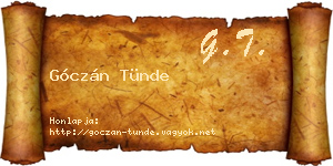 Góczán Tünde névjegykártya